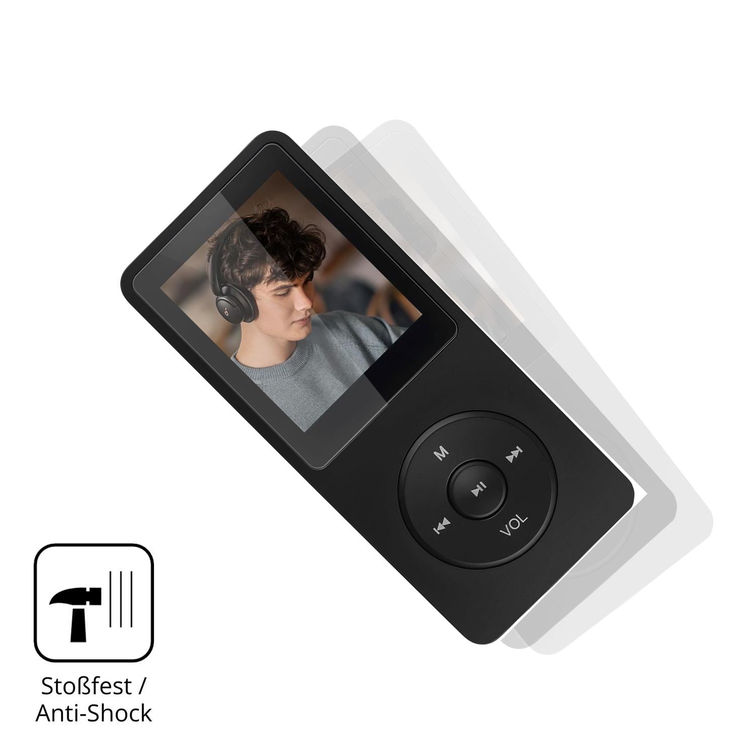 2x 9H Schutzfolie für Poeloisy Q2 MP3-Player Panze (4)