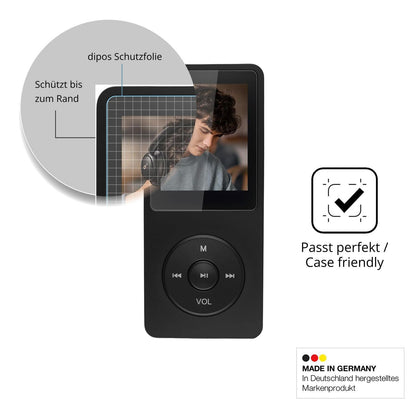 2x 9H Schutzfolie für Poeloisy Q2 MP3-Player Panze (6)