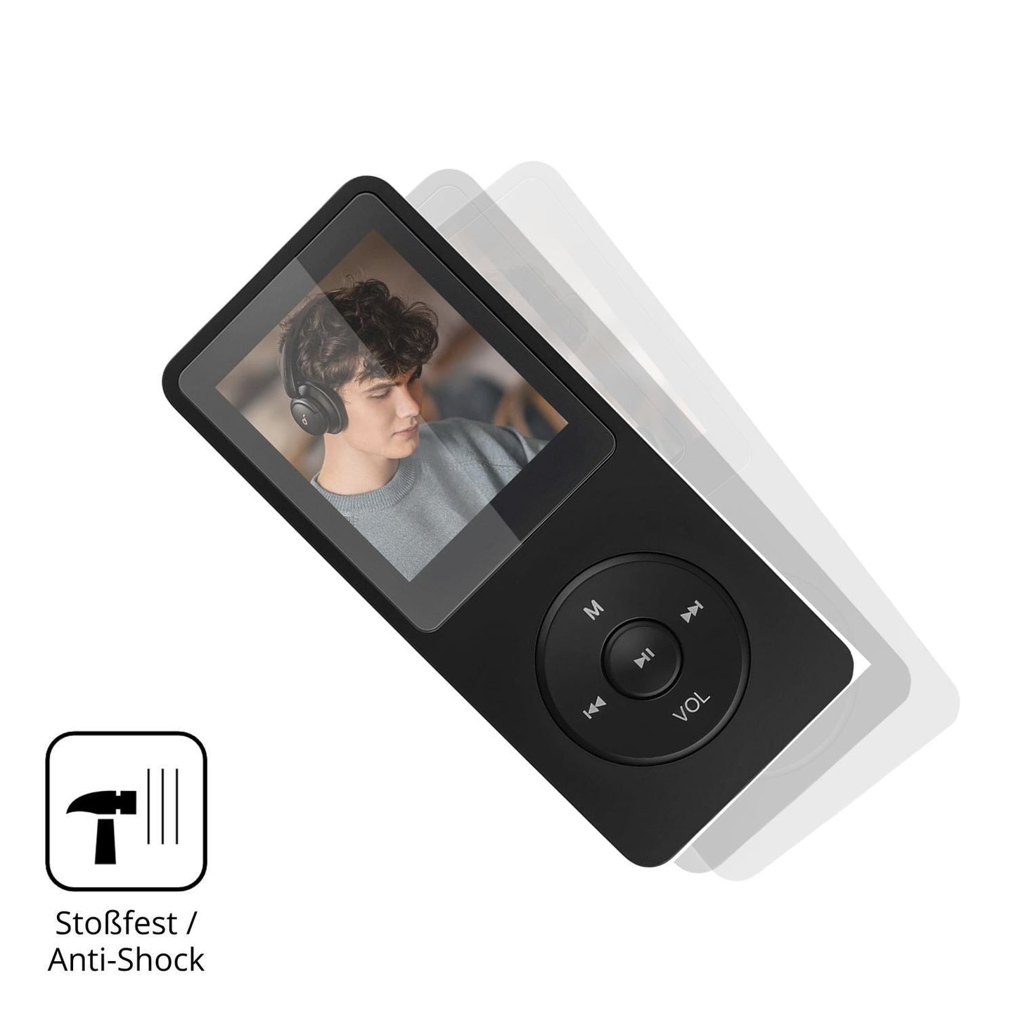 2x 9H Schutzfolie matt für Poeloisy Q2 MP3-Player  (4)