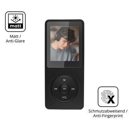 2x 9H Schutzfolie matt für Poeloisy Q2 MP3-Player  (5)
