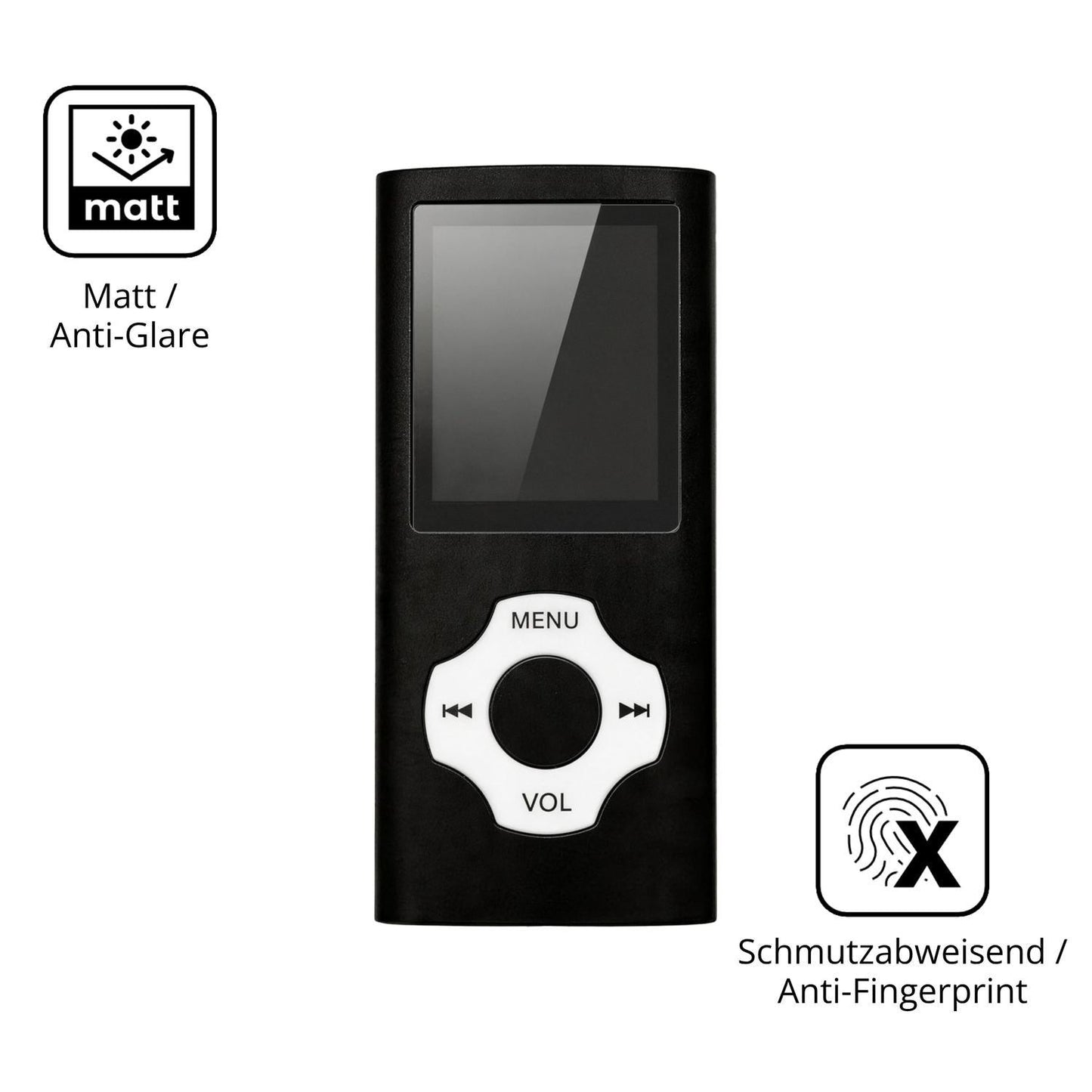 4x Schutzfolie matt für Witfoam W1 MP3-Player Disp (5)
