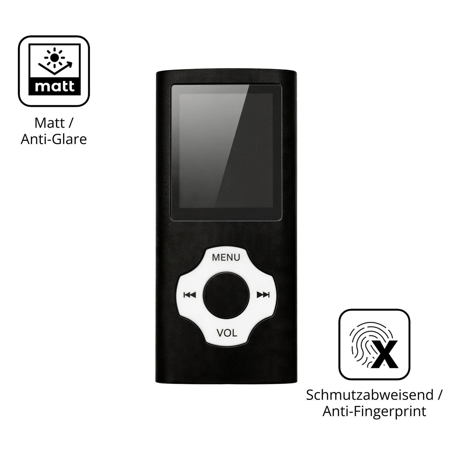 4x Schutzfolie matt für Witfoam W1 MP3-Player Disp (5)