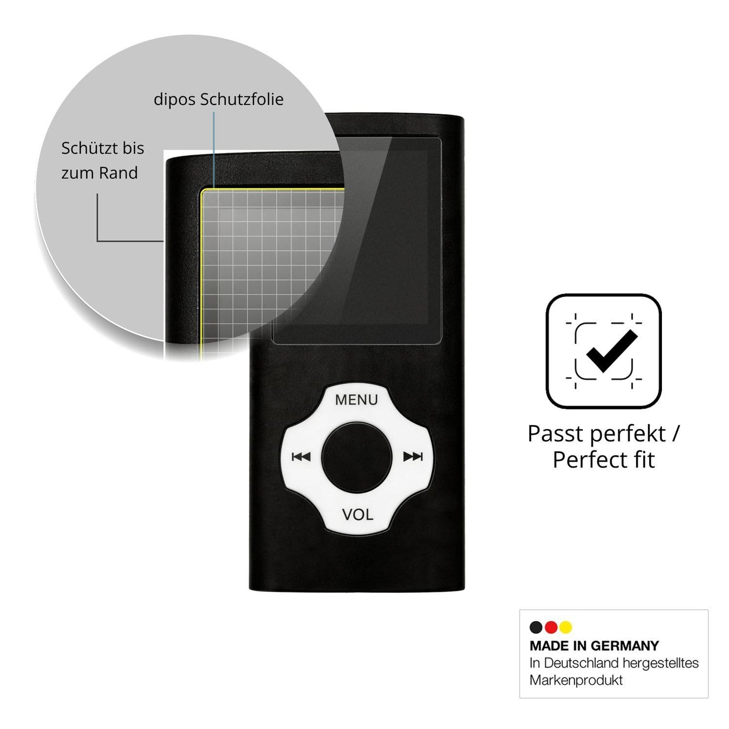Blickschutzfolie für Witfoam W1 MP3-Player matt Sc (4)