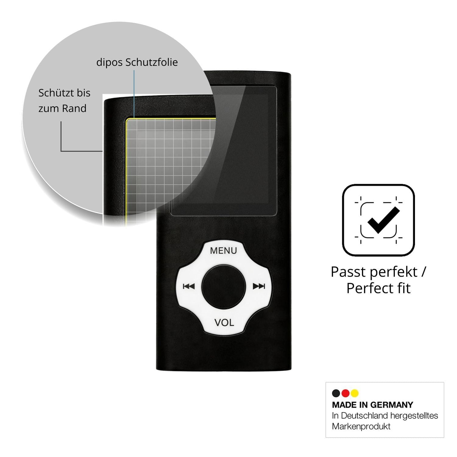 Blickschutzfolie für Witfoam W1 MP3-Player matt Sc (4)