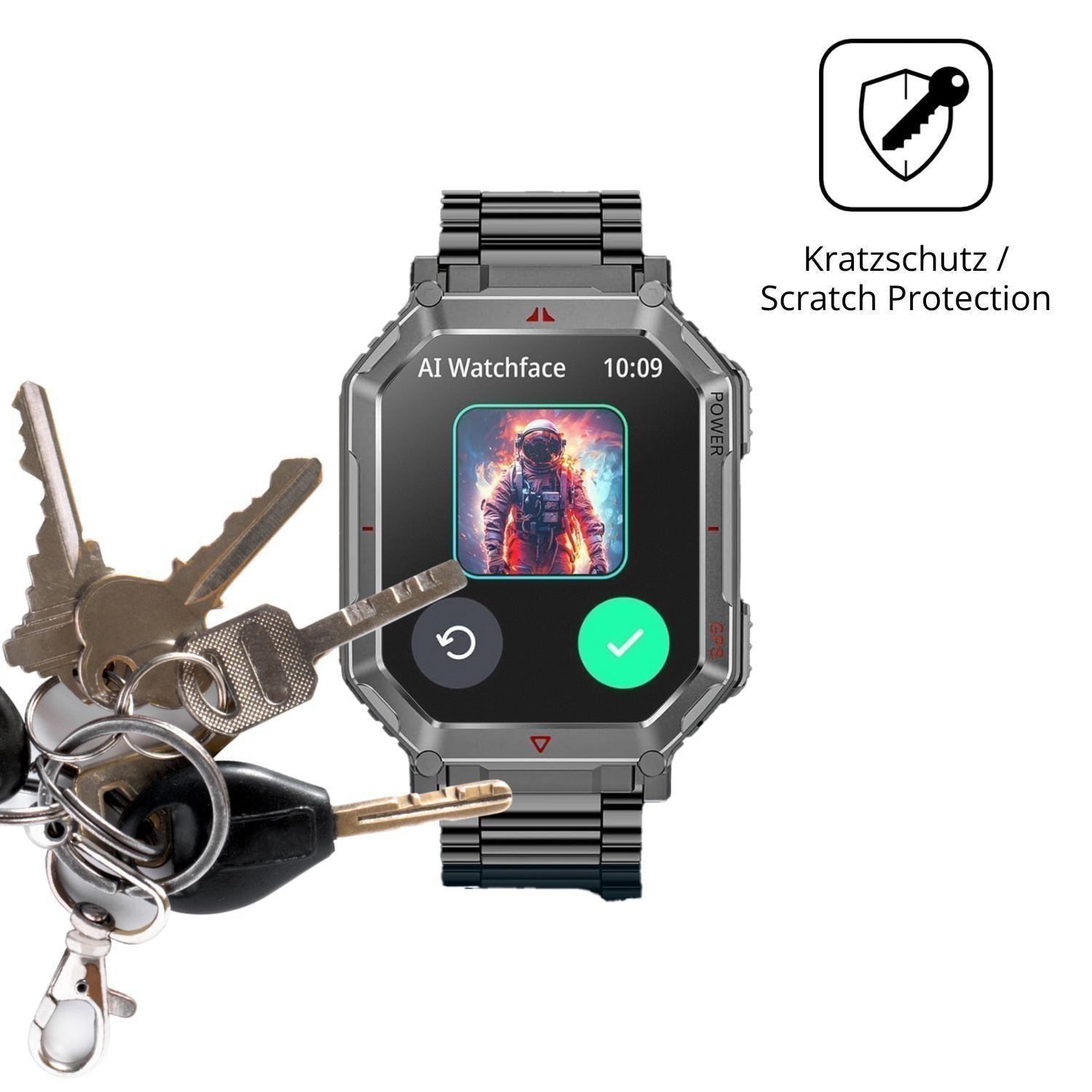 6x Schutzfolie matt für Mingdaln 2.01 GPT Smartwat (4)