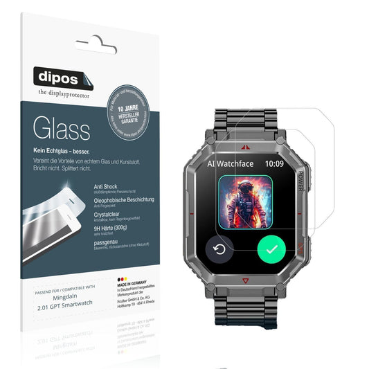 2x 9H Schutzfolie für Mingdaln 2.01 GPT Smartwatch (1)