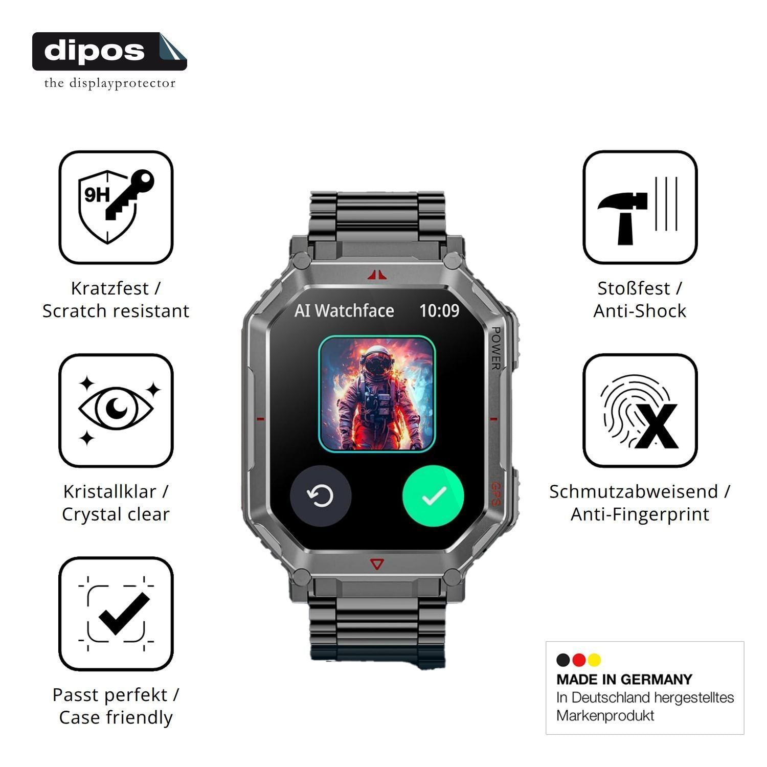 2x 9H Schutzfolie für Mingdaln 2.01 GPT Smartwatch (7)