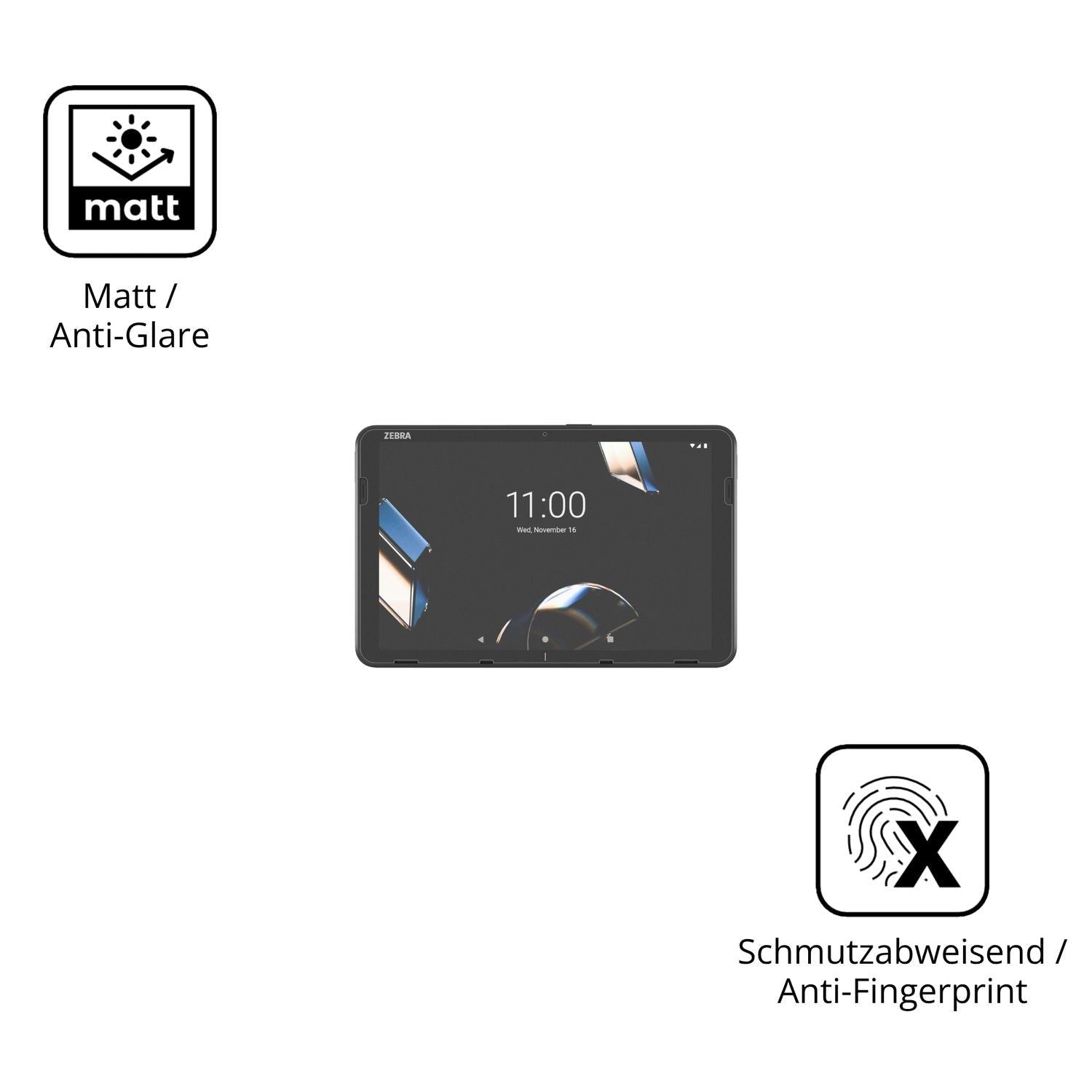 2x Schutzfolie matt für Zebra ET401 8 Zoll Display (5)