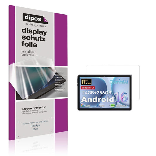 2x Schutzfolie klar für Hasskya M70 Display-Schutz (1)