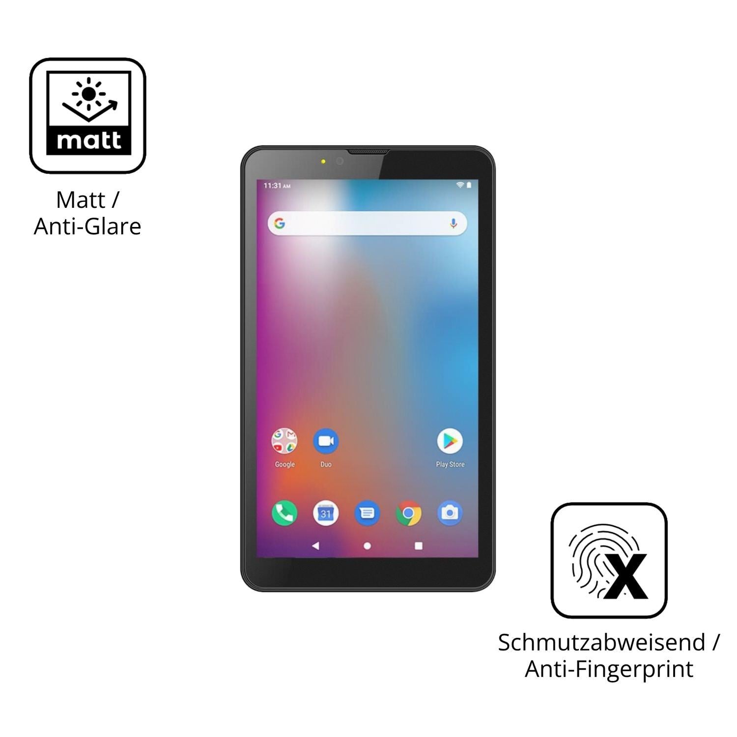 2x Schutzfolie matt für Brave BT7X1 Display-Schutz (5)