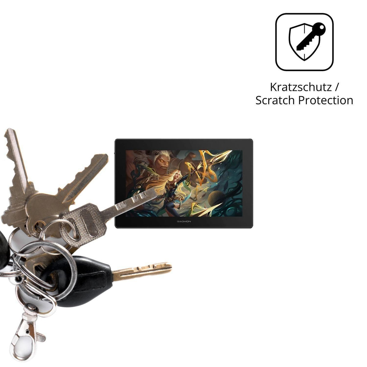 2x Schutzfolie klar für Gaomon PD1621 Display-Schu (4)