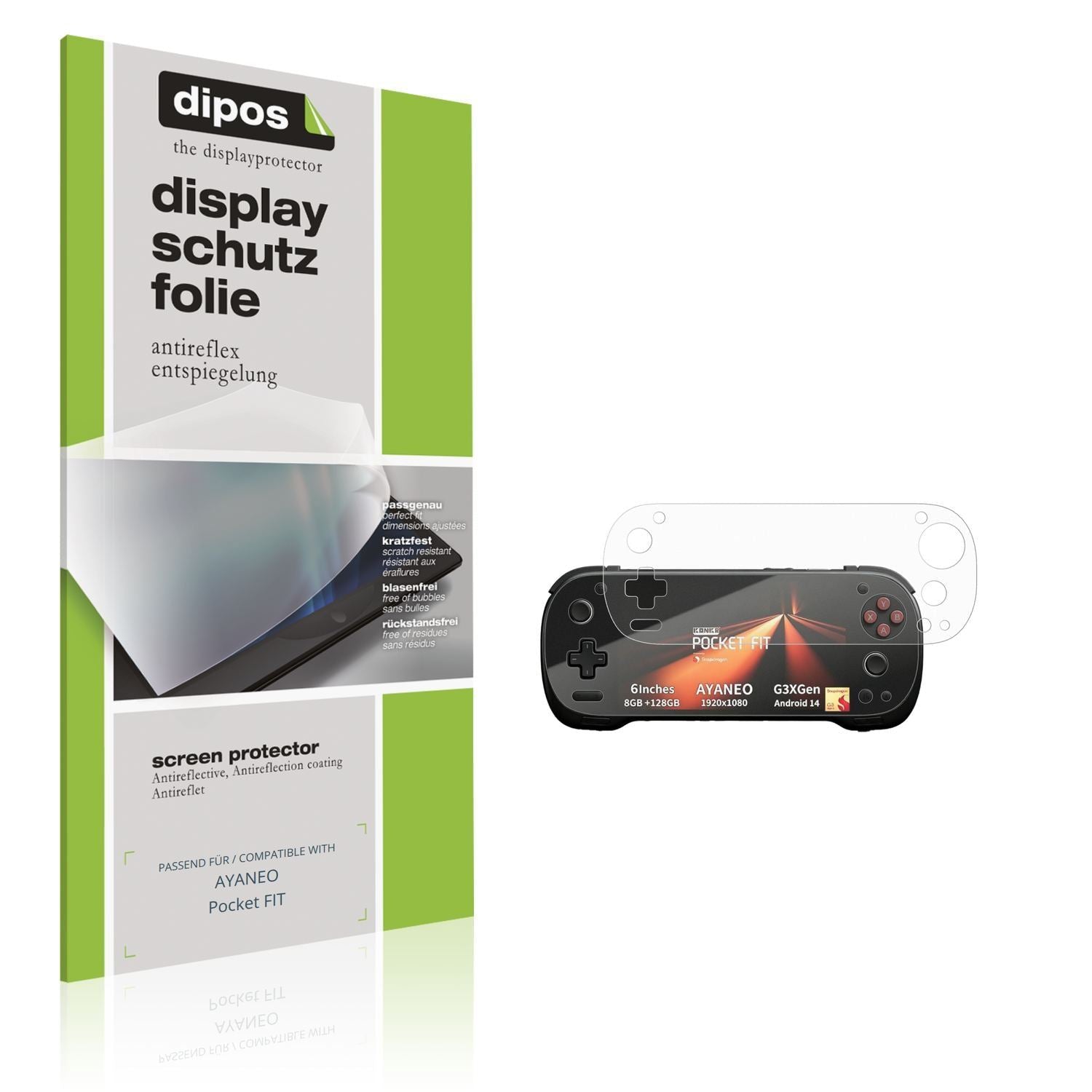 2x Schutzfolie matt für AYANEO Pocket FIT Display- (1)