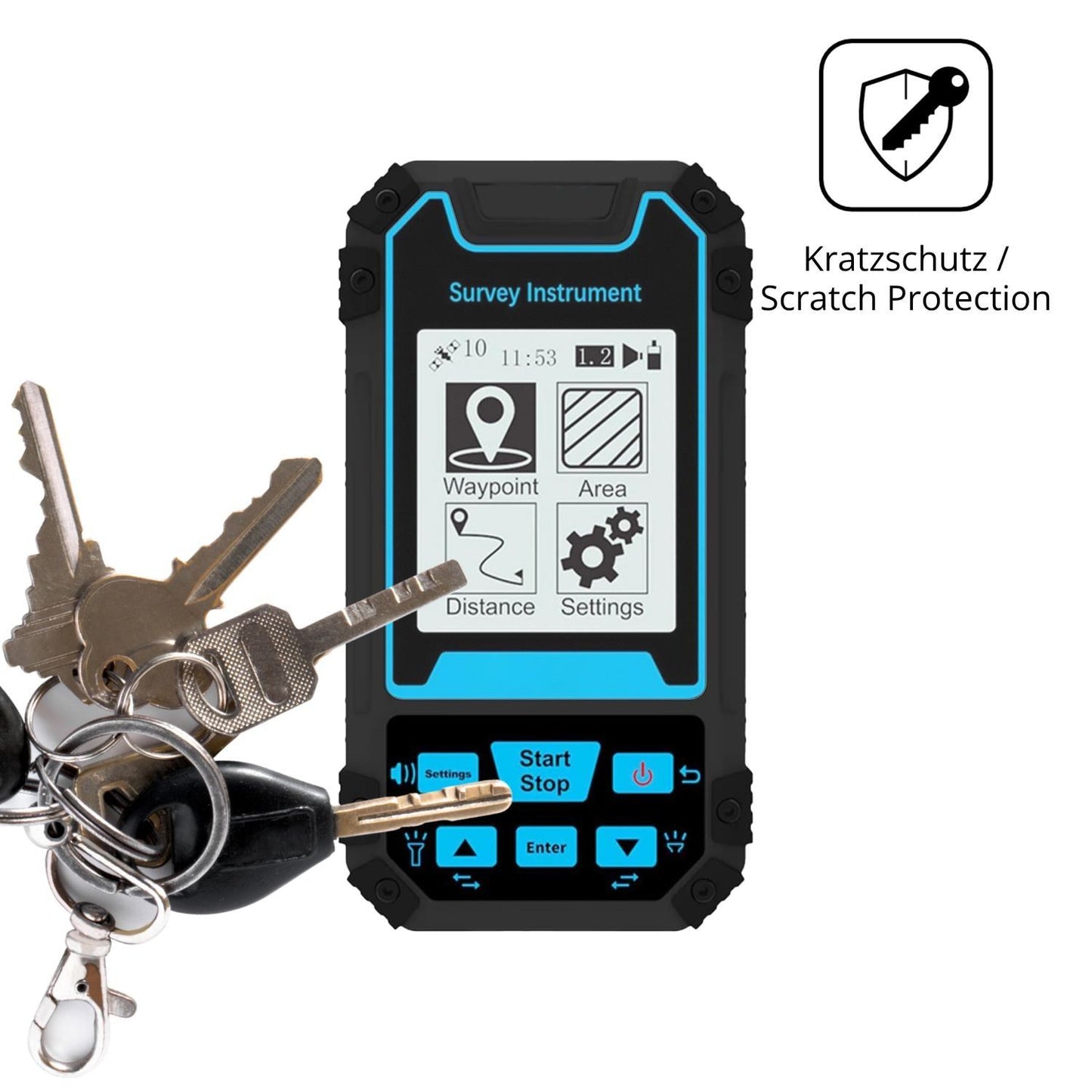 2x Schutzfolie matt für Asixxsix GPS Land-messer D (4)