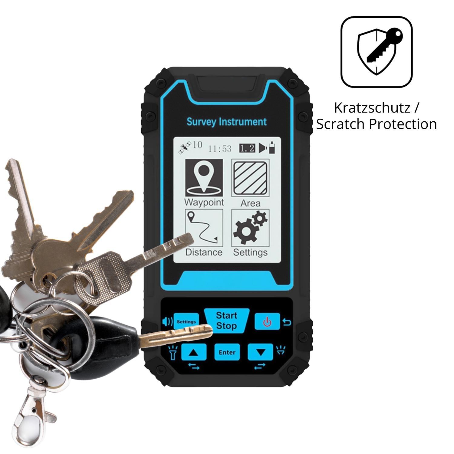 2x Schutzfolie matt für Asixxsix GPS Land-messer D (4)