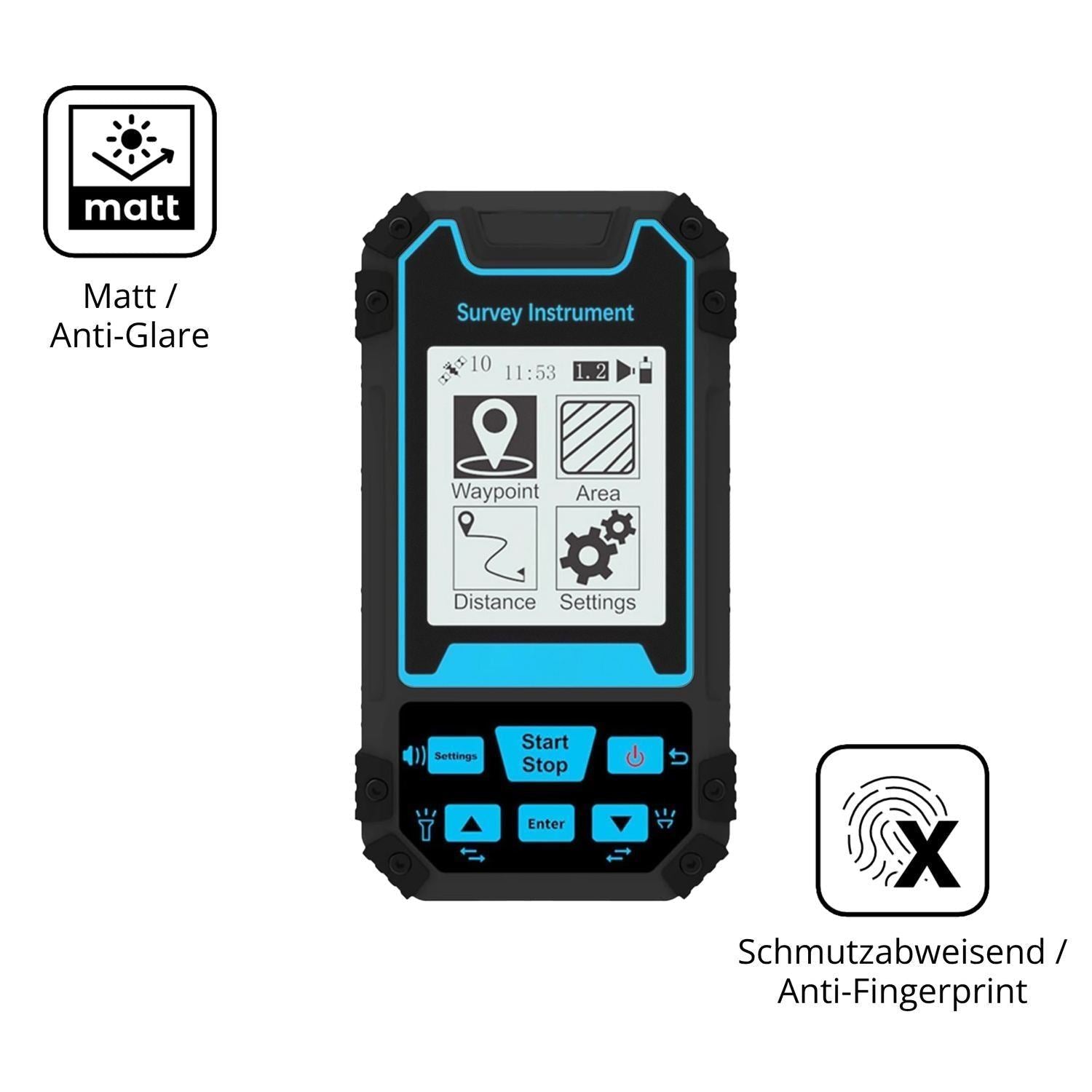 2x Schutzfolie matt für Asixxsix GPS Land-messer D (5)