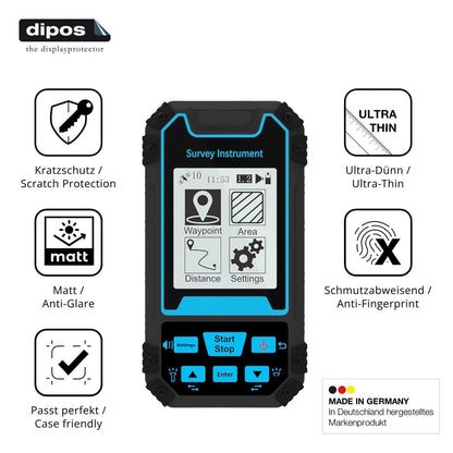 2x Schutzfolie matt für Asixxsix GPS Land-messer D (7)