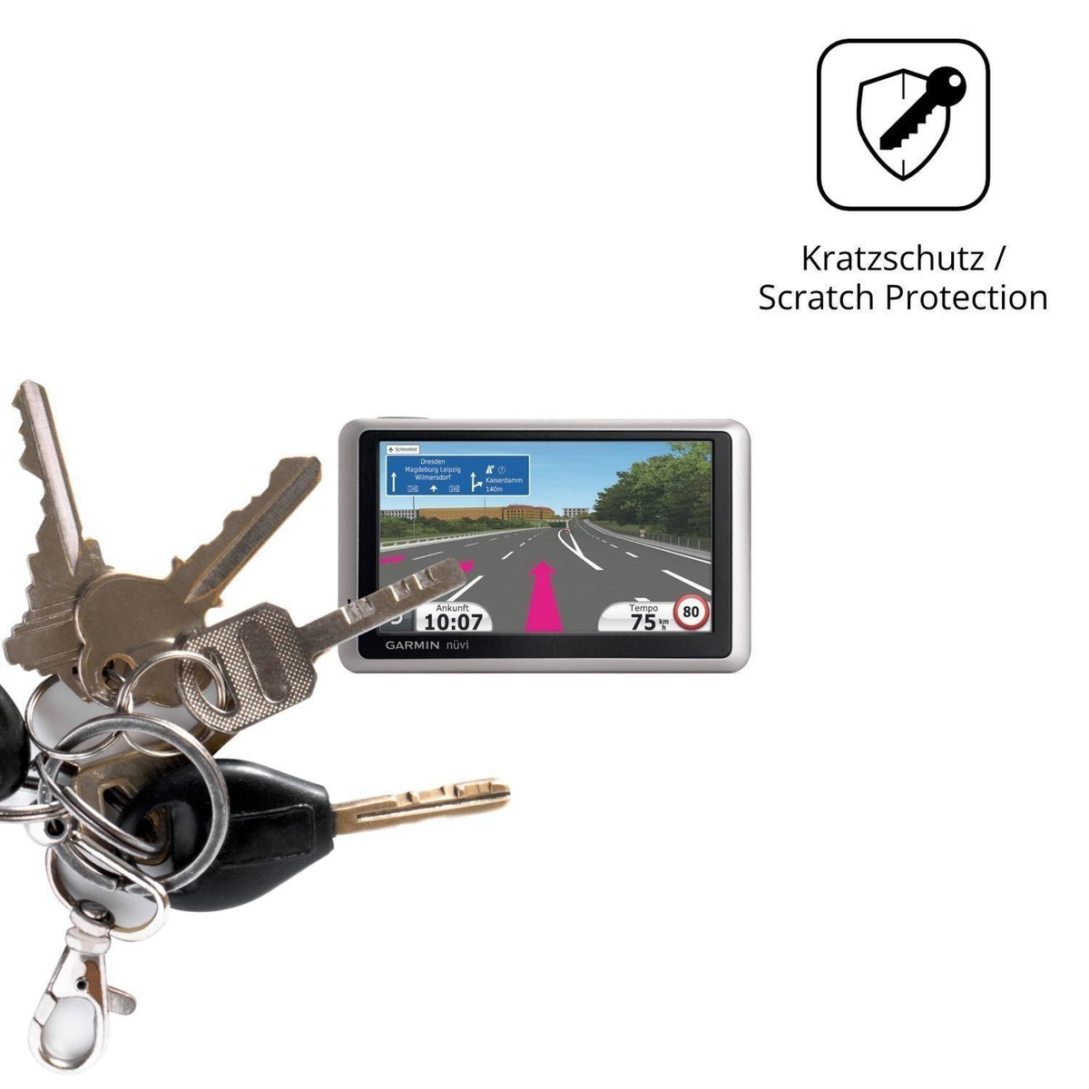 2x Schutzfolie matt für Garmin nüvi 1340T Display- (4)