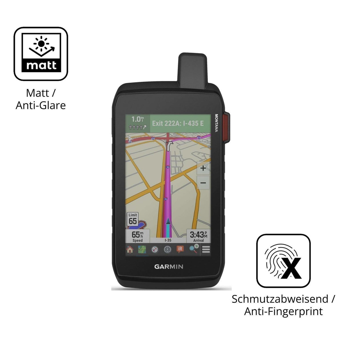 2x Schutzfolie matt für Garmin Montana 710i Displa (5)