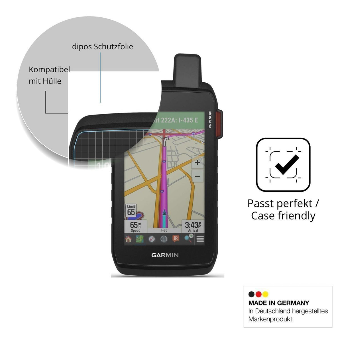 2x Schutzfolie matt für Garmin Montana 710i Displa (6)