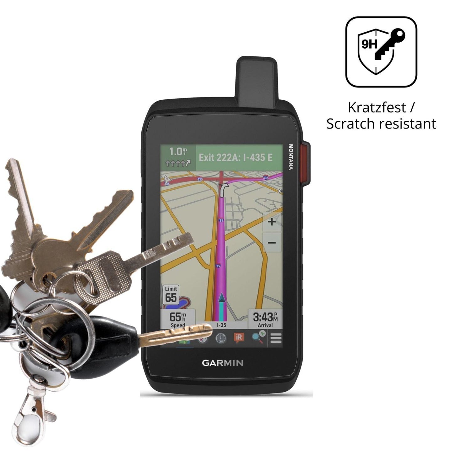 2x 9H Schutzfolie matt für Garmin Montana 710i Pan (3)