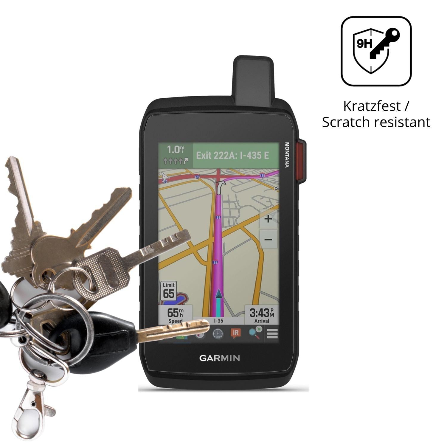 2x 9H Schutzfolie matt für Garmin Montana 710i Pan (3)