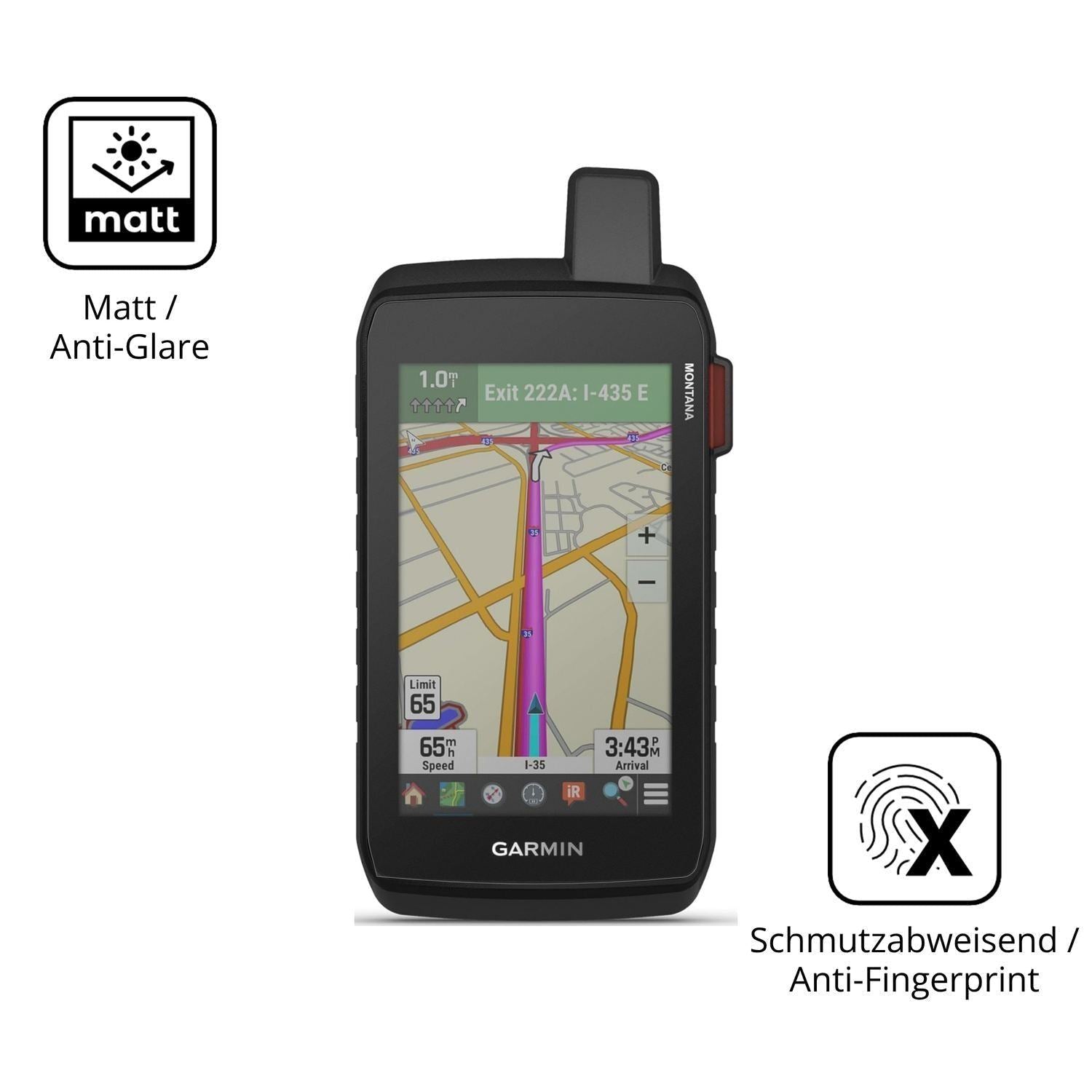 2x 9H Schutzfolie matt für Garmin Montana 710i Pan (5)