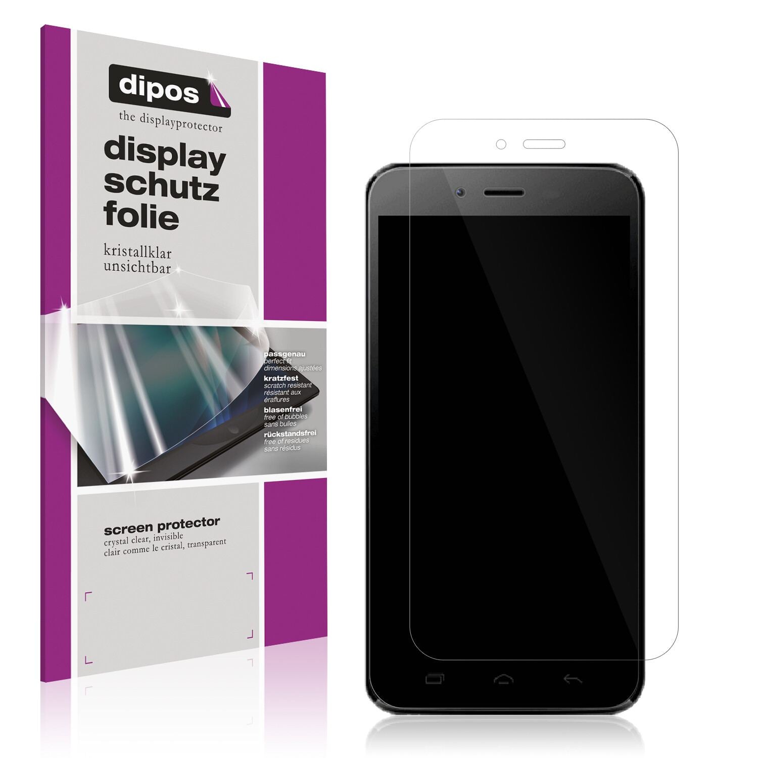 2x Schutzfolie klar für Bmobile AX1078 Display-Sch (1)