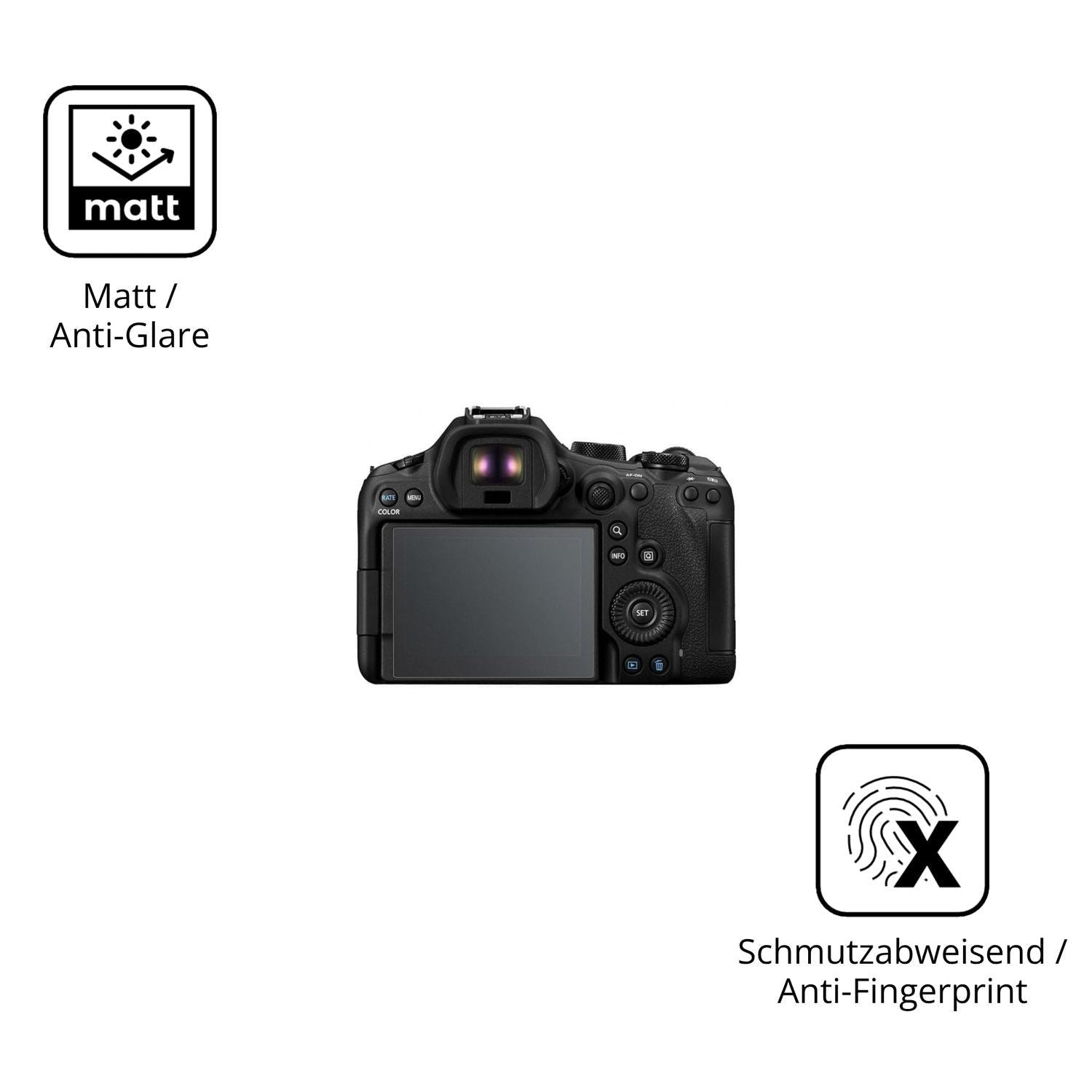 4x Schutzfolie matt für Canon EOS R6 Mark III Disp (5)