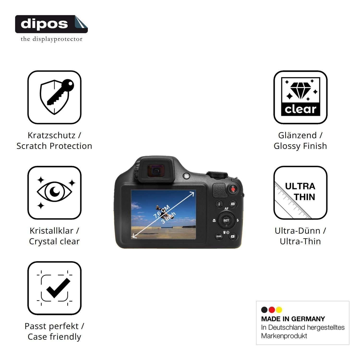 4x Schutzfolie klar für KODAK PIXPRO AZ653 Display (7)