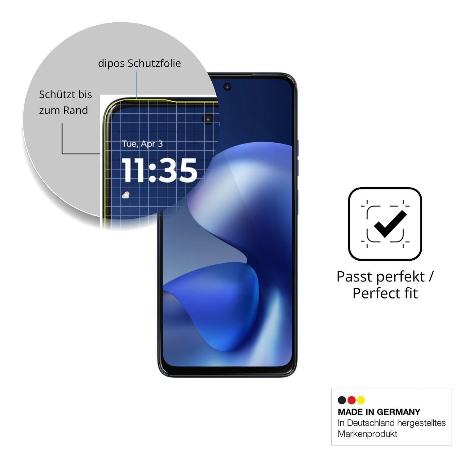 2x 3D Full Cover Schutzfolie für Motorola Moto G47 (6)