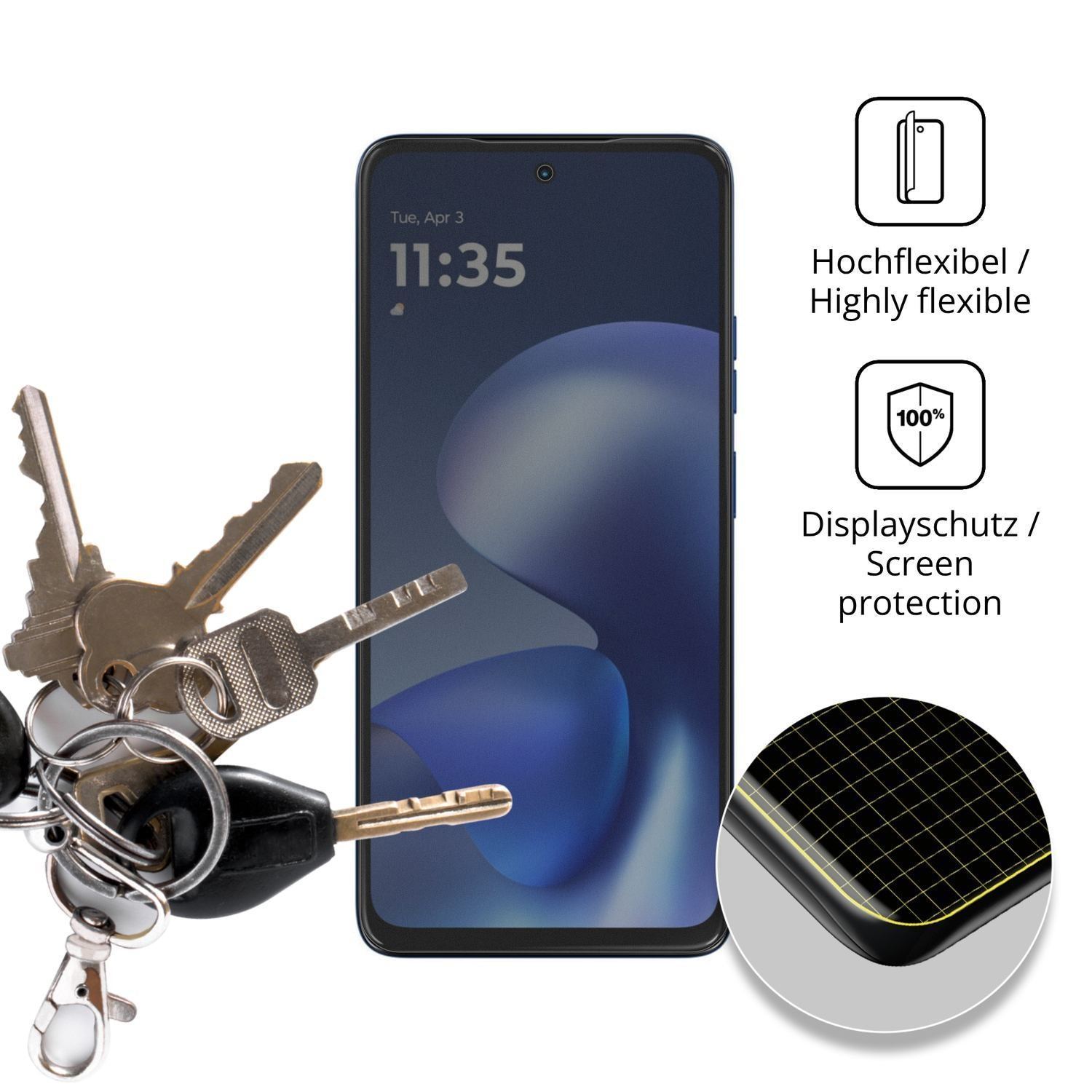 Full Cover Privacy Blickschutzfolie für Motorola M (3)