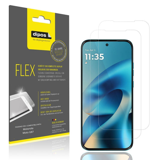 2x 3D Full Cover Schutzfolie für Motorola Moto G87 (1)