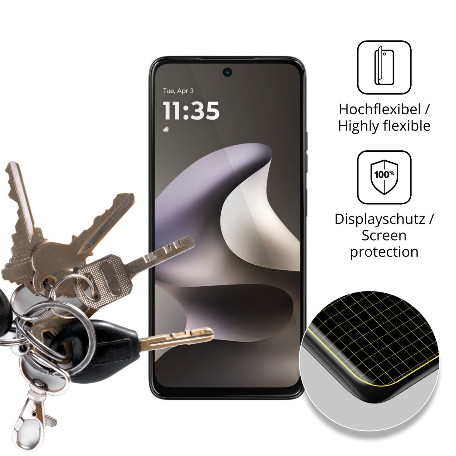 2x 3D Full Cover Schutzfolie für Motorola Moto G37 (3)