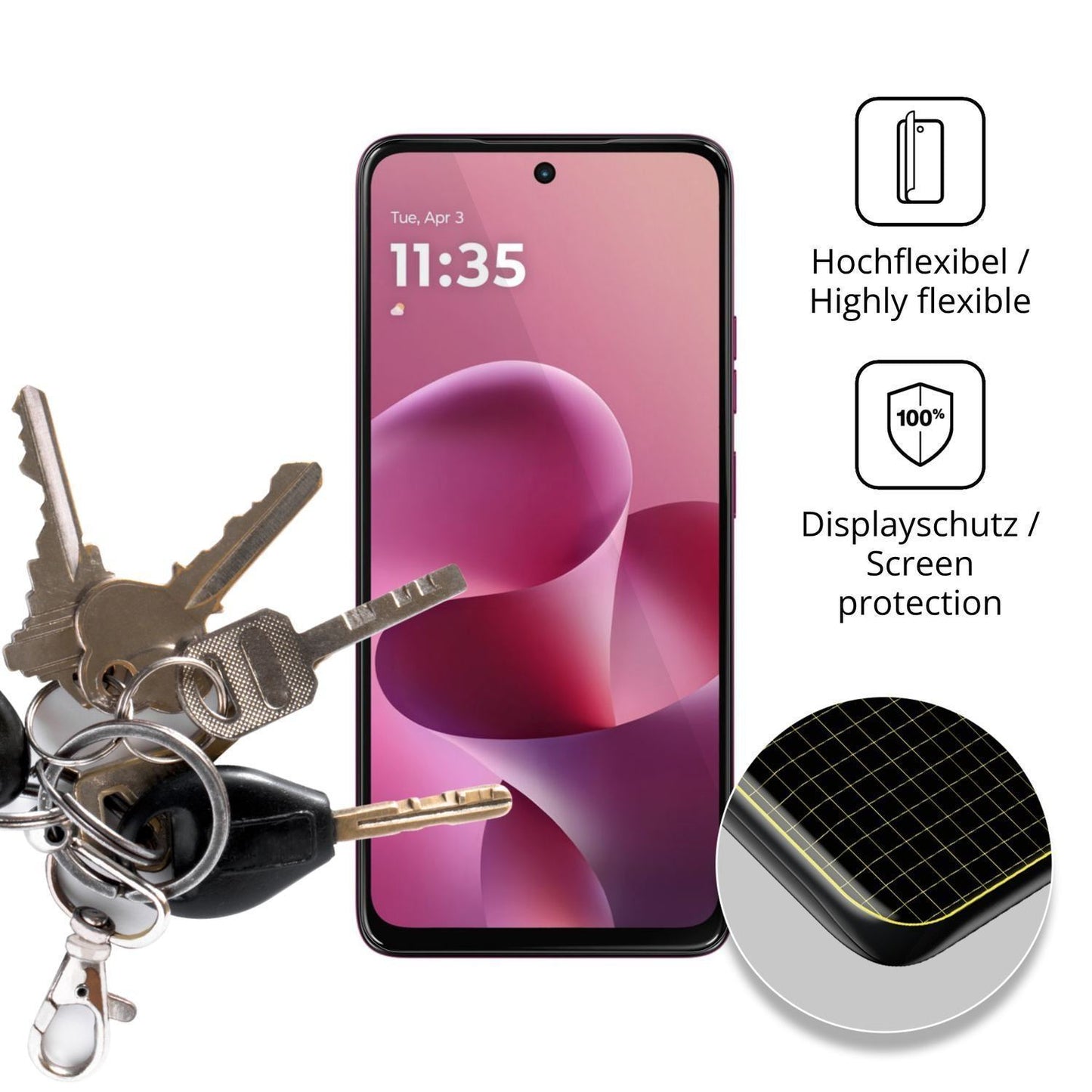 2x 3D Full Cover Schutzfolie für Motorola Moto G37 (3)