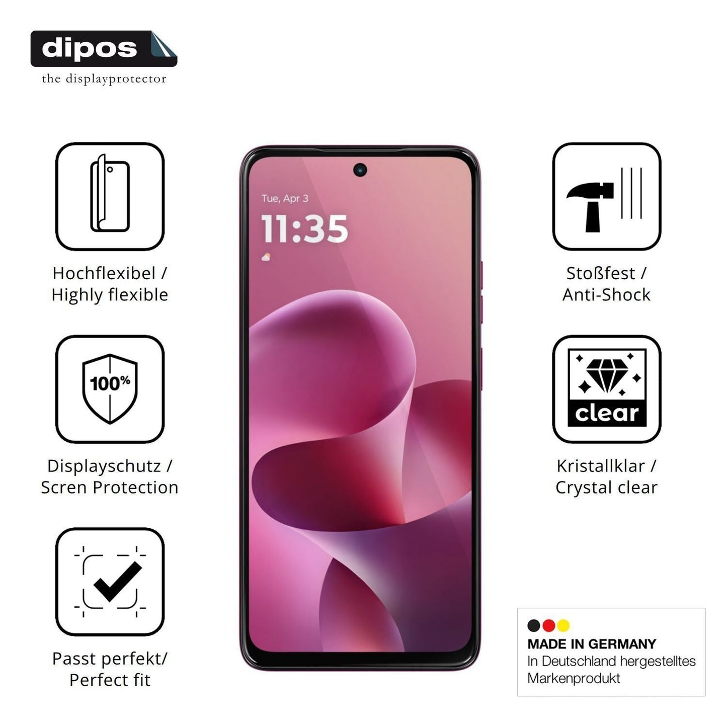 2x 3D Full Cover Schutzfolie für Motorola Moto G37 (7)