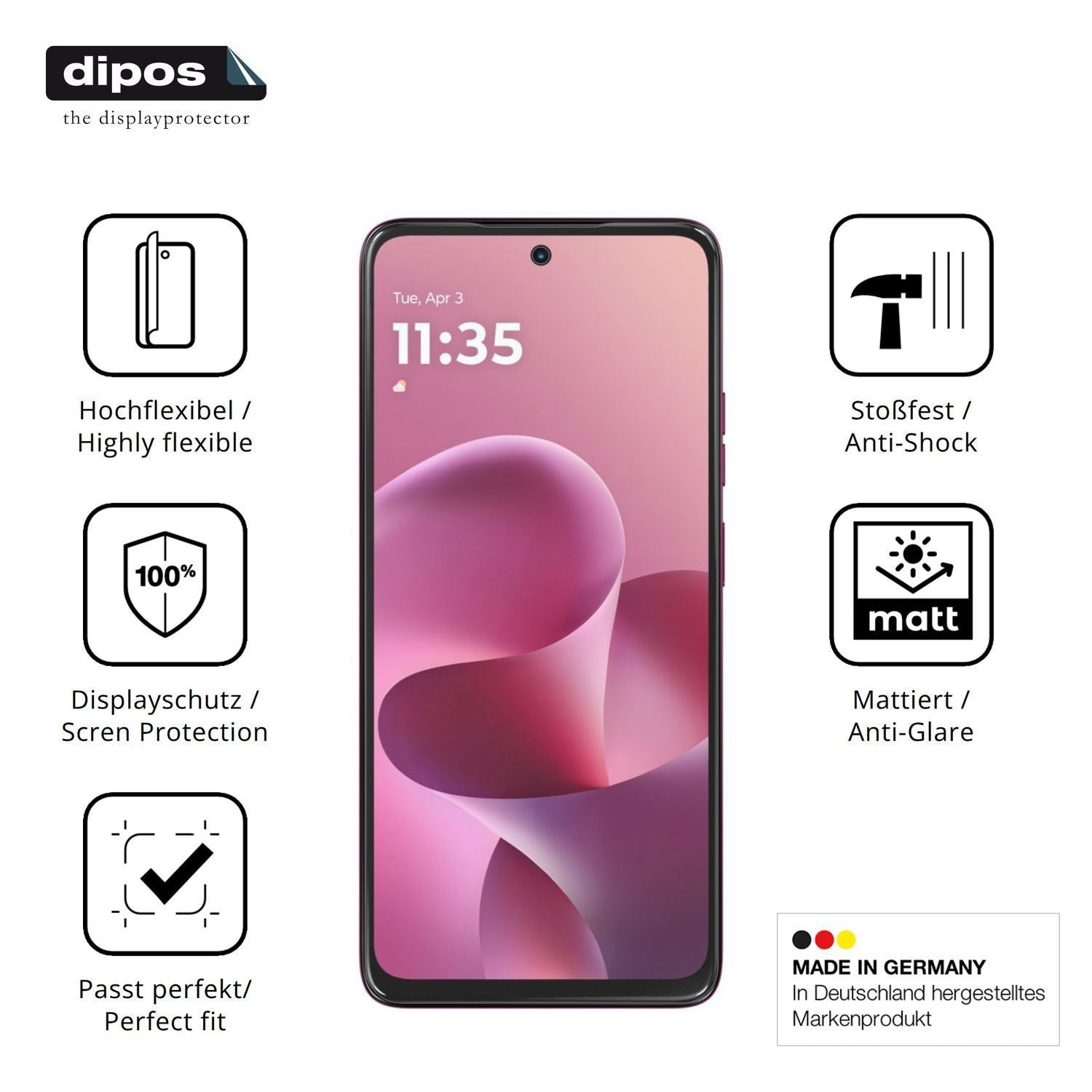 2x Full Cover Schutzfolie matt für Motorola Moto G (7)