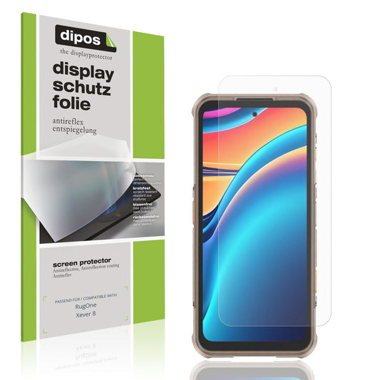 4x Schutzfolie matt für RugOne Xever 8 Display-Sch (1)