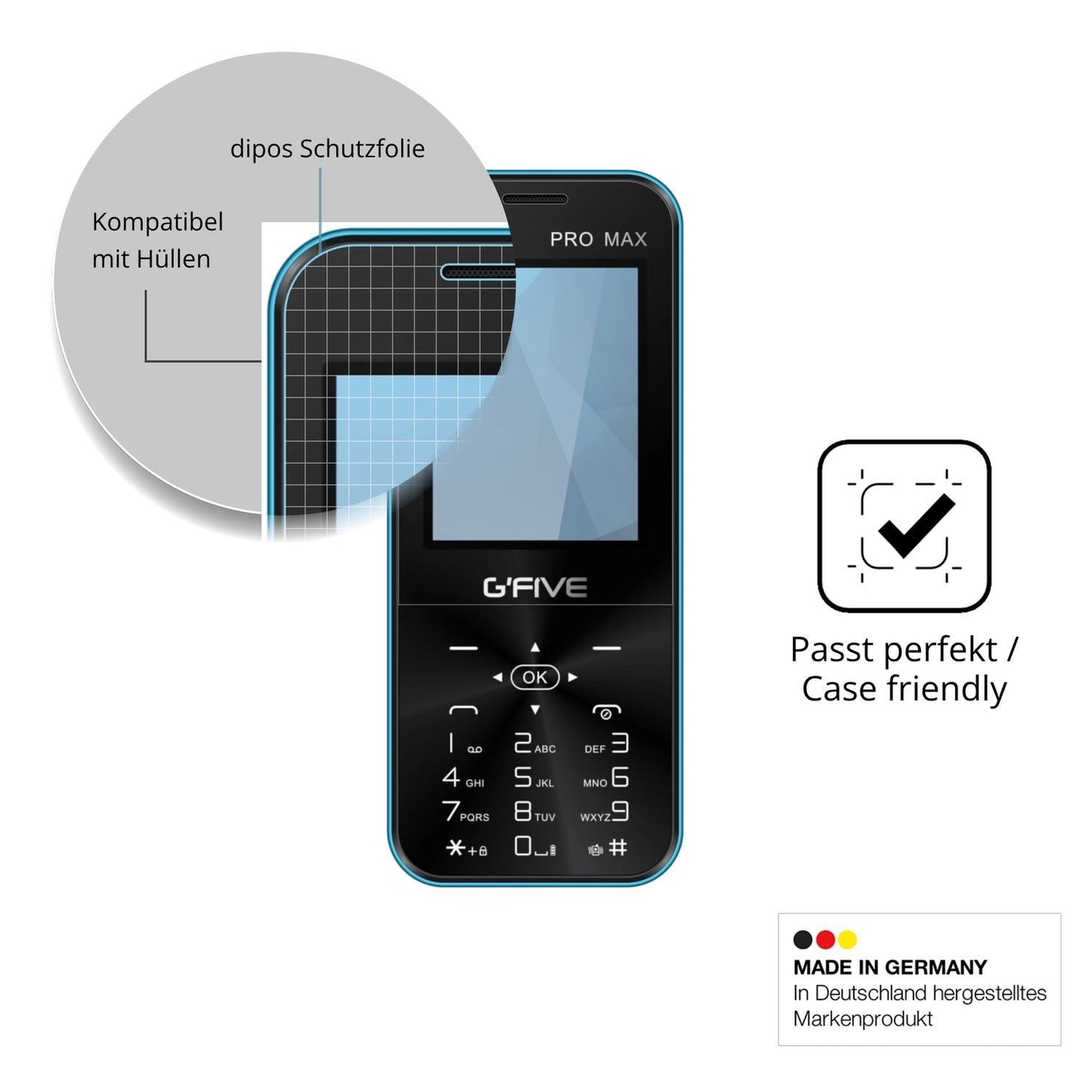 4x Schutzfolie klar für GFive Pro Max Display-Schu (6)
