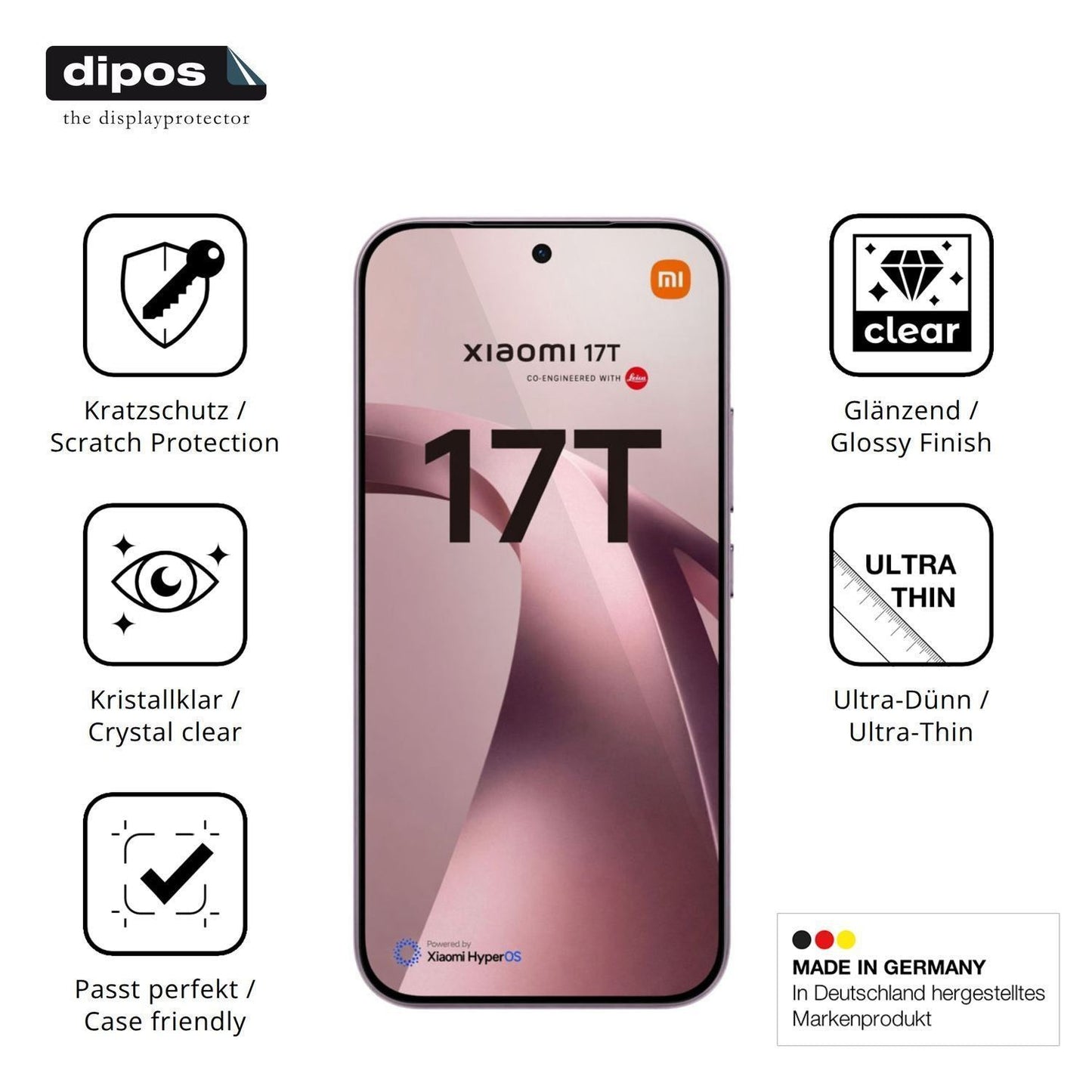 4x Schutzfolie klar für Xiaomi 17T Display-Schutzf (7)