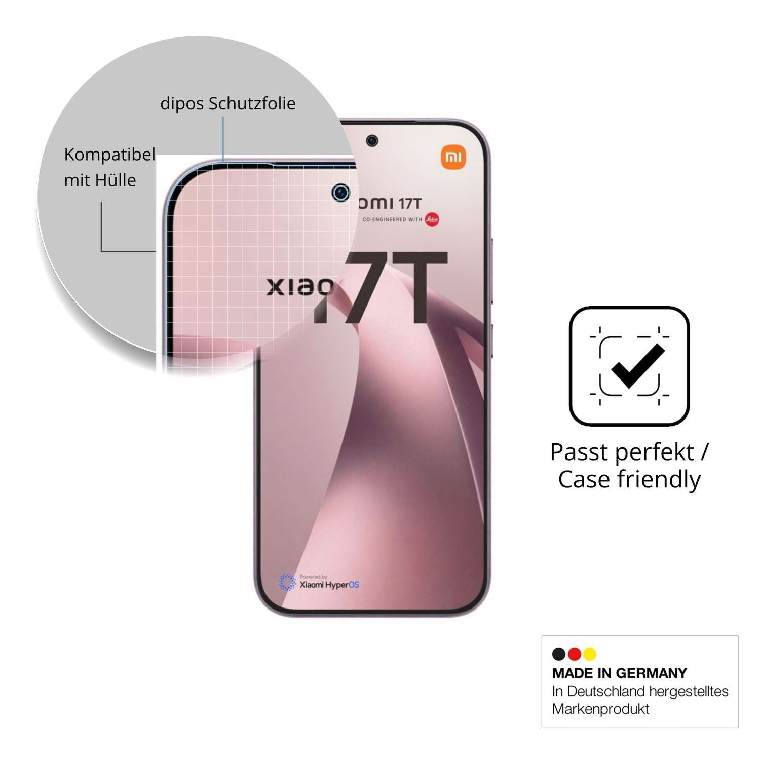 4x Schutzfolie matt für Xiaomi 17T Display-Schutzf (6)
