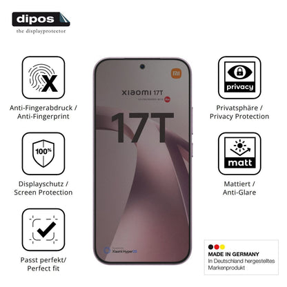 Blickschutzfolie für Xiaomi 17T matt Schutzfolie P (5)