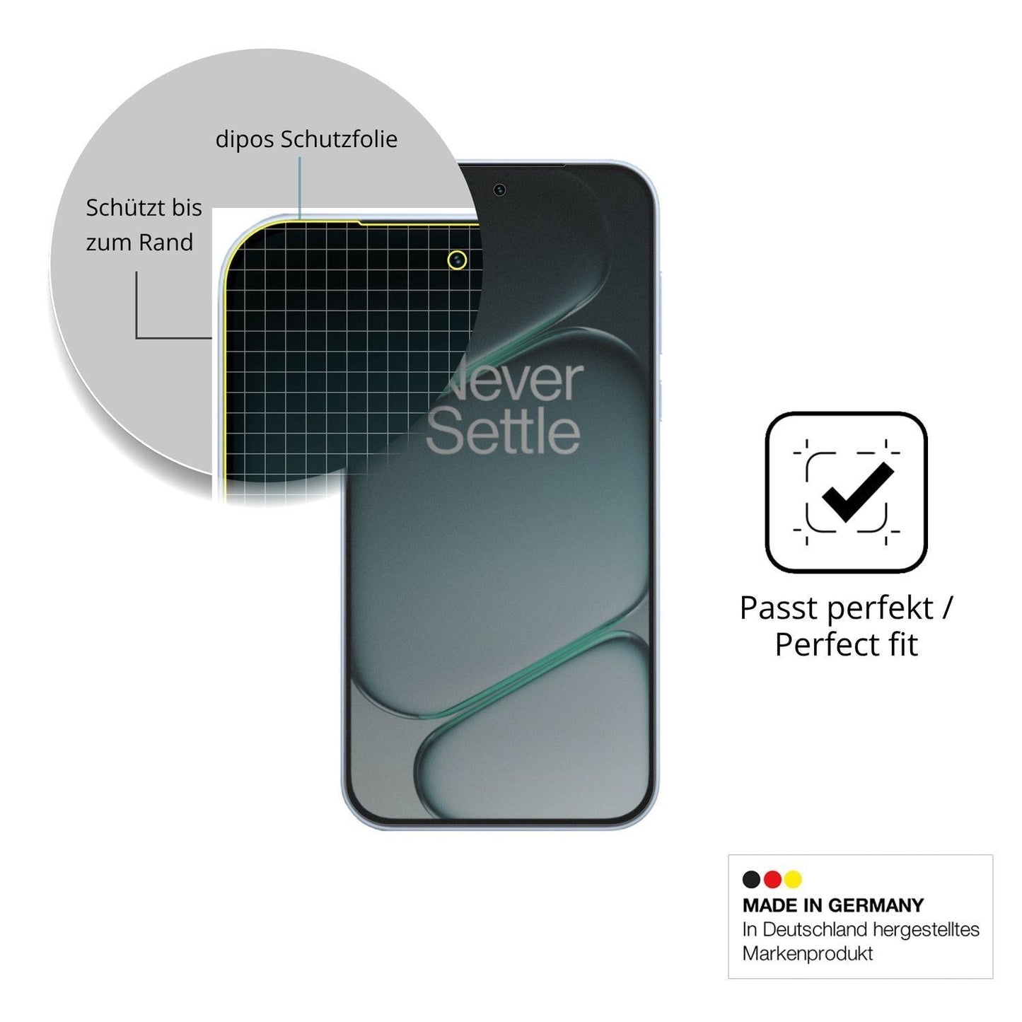 Blickschutzfolie für OnePlus Nord CE6 matt Schutzf (4)