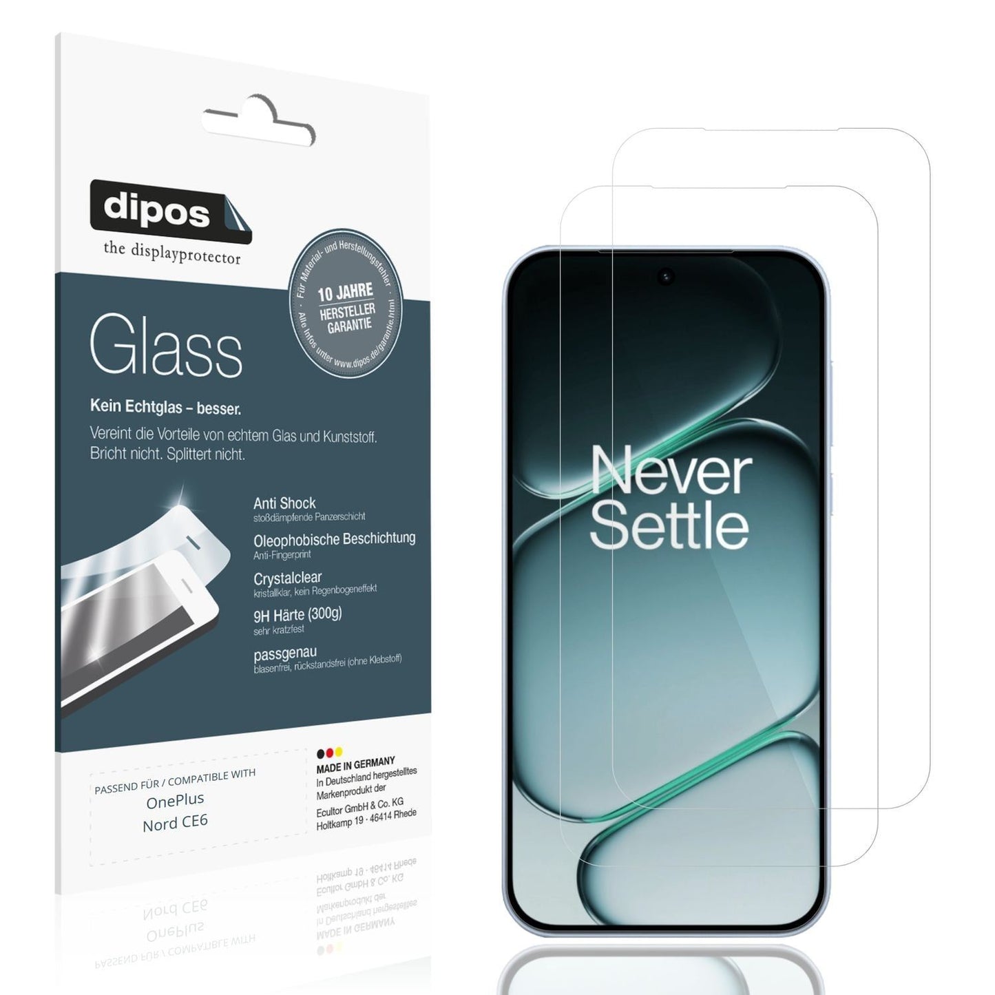 2x 9H Schutzfolie für OnePlus Nord CE6 Panzerfolie (1)