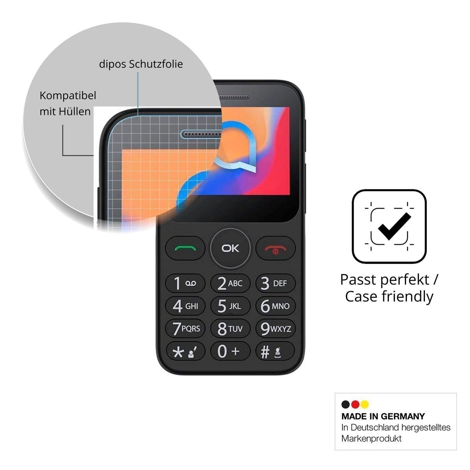 4x Schutzfolie klar für Alcatel 3085 Display-Schut (6)