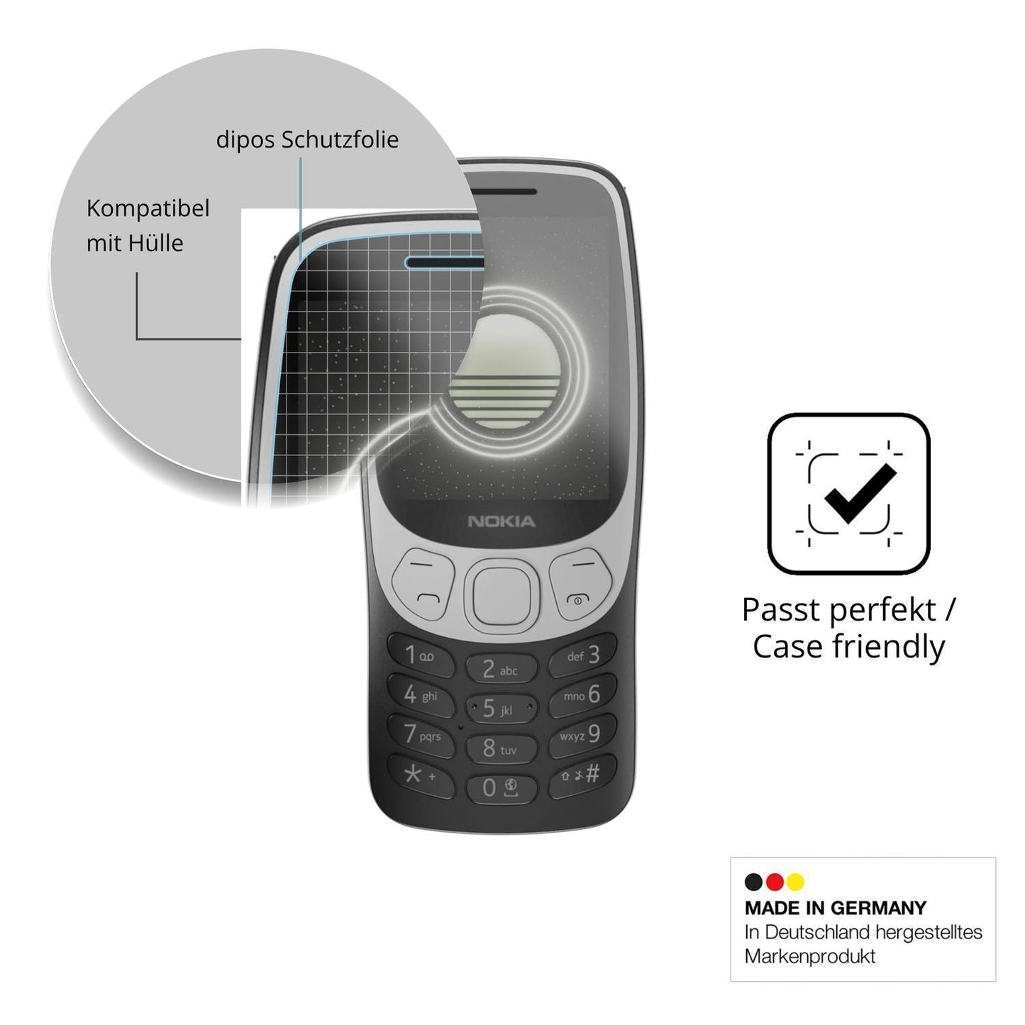 4x Schutzfolie matt für Nokia 3210 4G Display-Schu (6)
