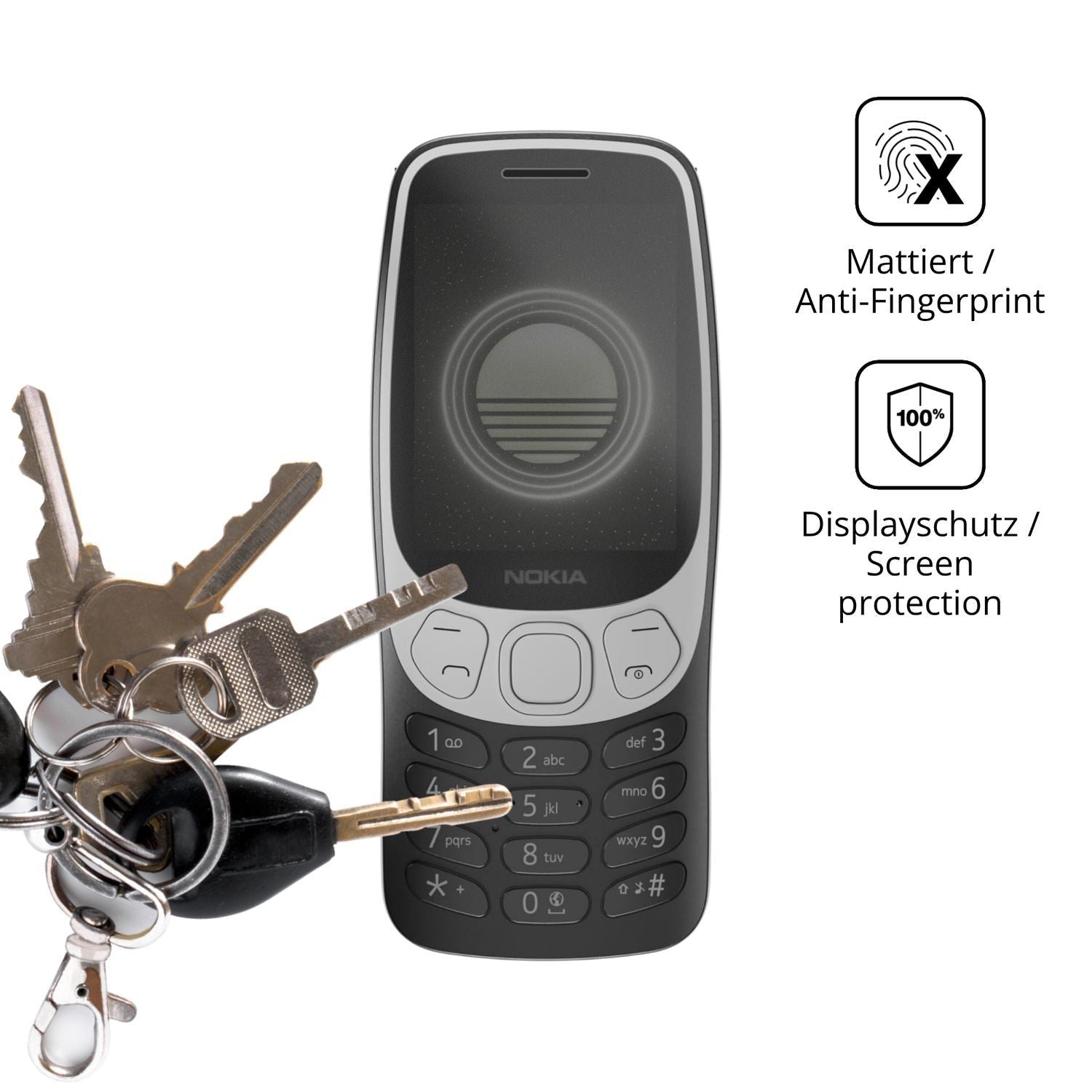 Blickschutzfolie für Nokia 3210 4G matt Schutzfoli (3)