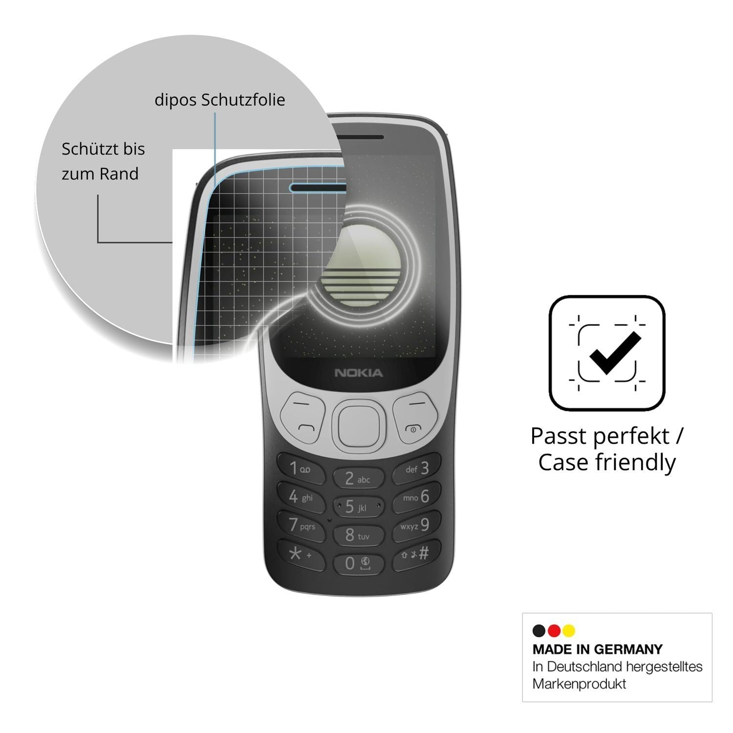 2x 9H Schutzfolie für Nokia 3210 4G Panzerfolie (6)