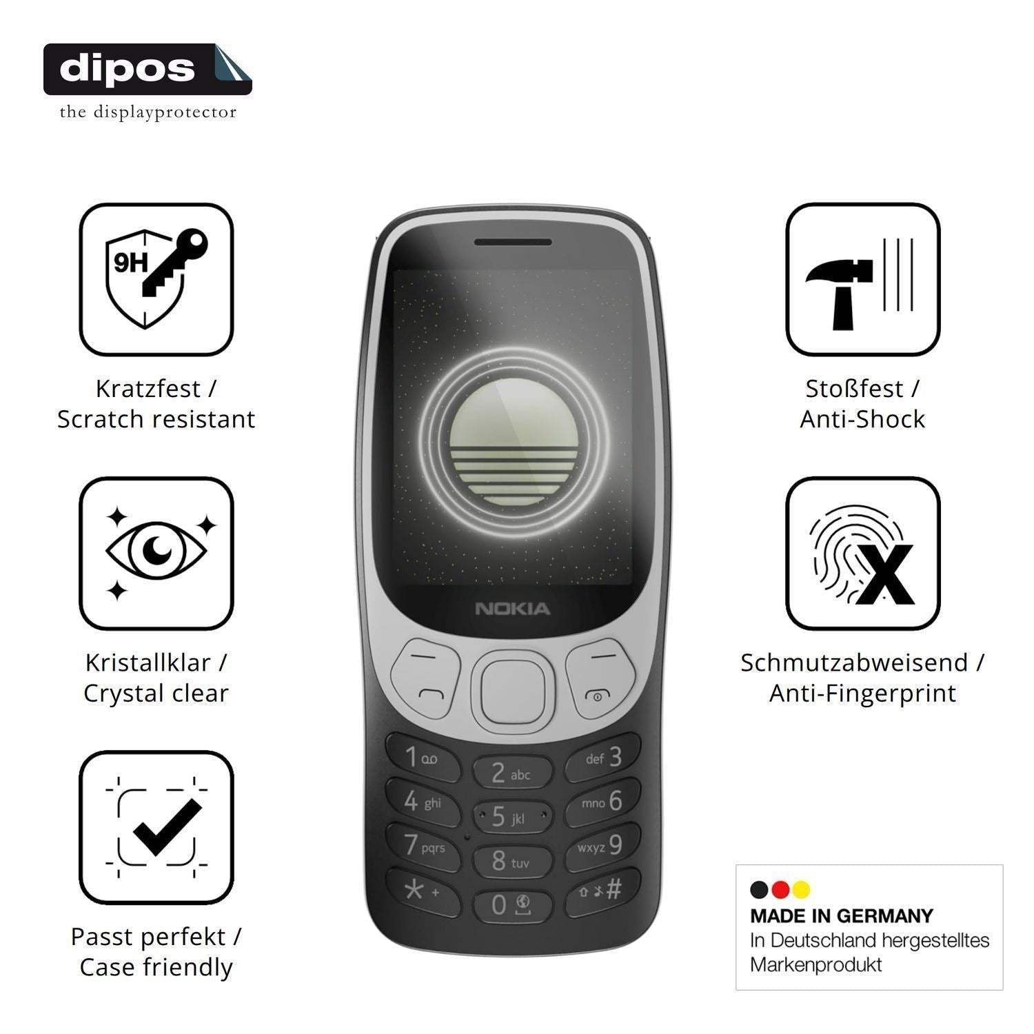 2x 9H Schutzfolie für Nokia 3210 4G Panzerfolie (7)