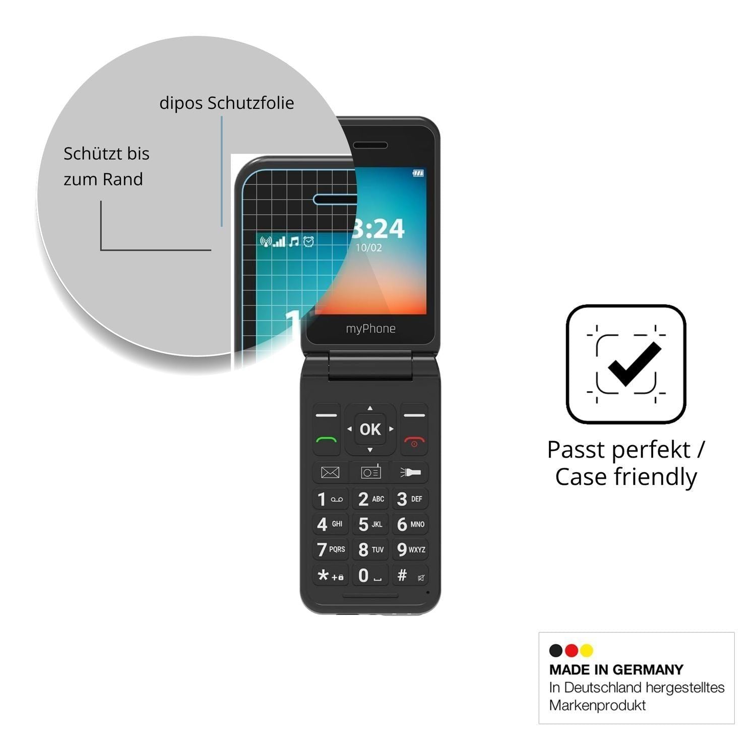 2x 9H Schutzfolie für MP myPhone Flip LTE Panzerfo (6)