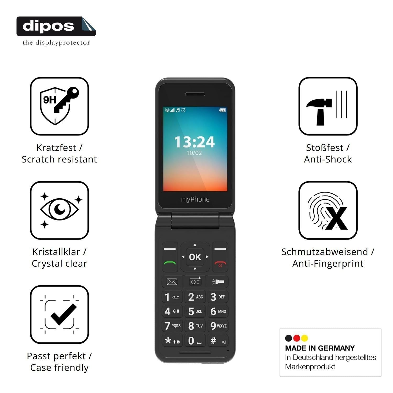 2x 9H Schutzfolie für MP myPhone Flip LTE Panzerfo (7)